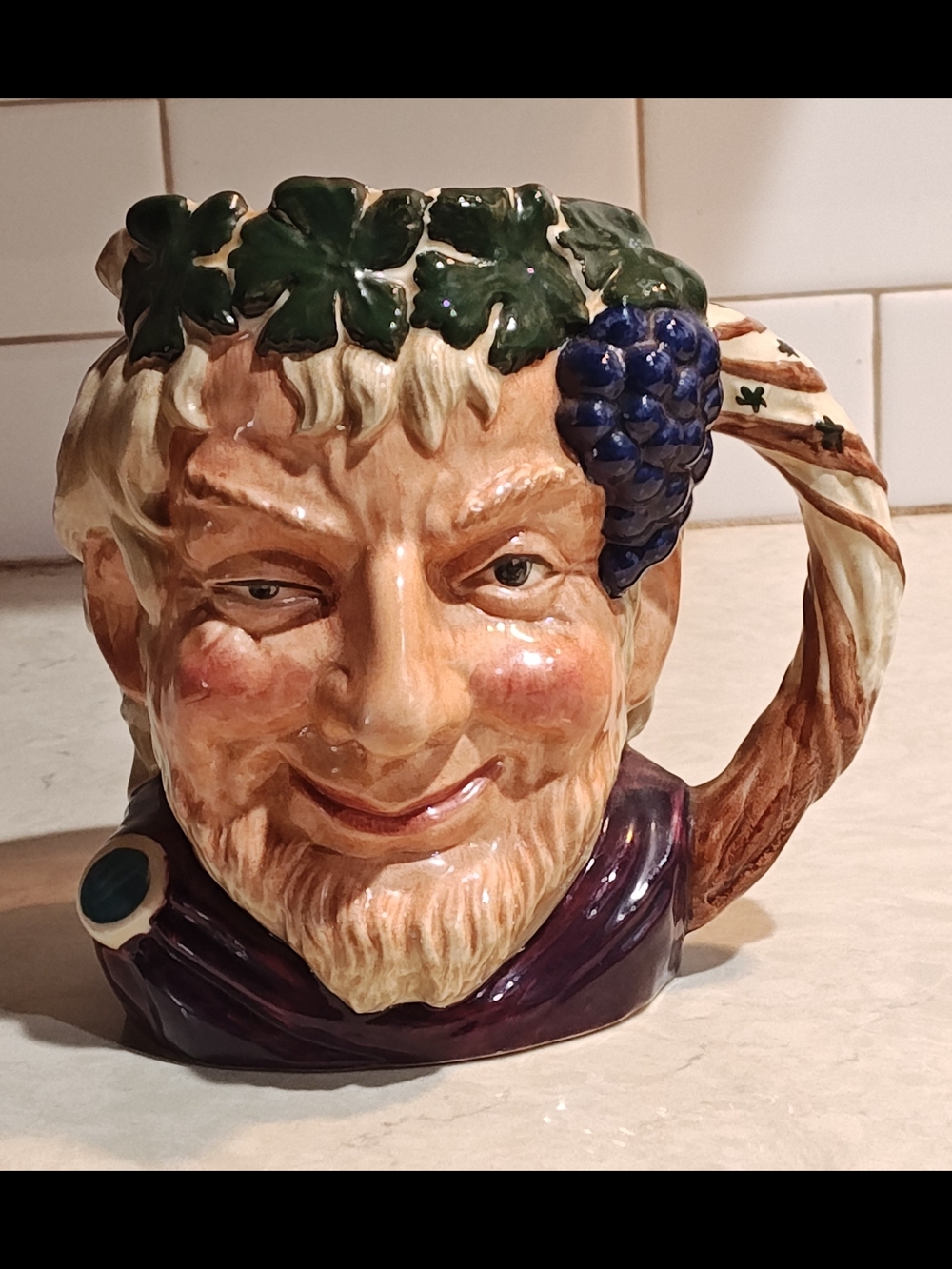 Vintage Royal Doulton Bacchus Character Toby Mug Jug D6499 Large 7" COPR 1958